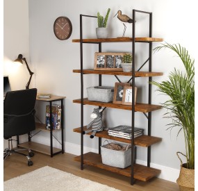 VERSA BROWN MOBILE WOODEN OBJECT SHELF 100x33 H179