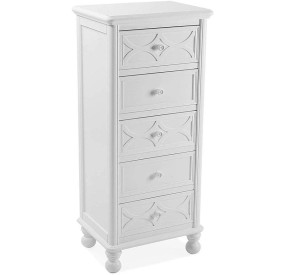 CABINET 5 DRAWERS WHITE WOOD 48x35xH107 VERSA