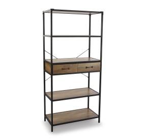 SCAFFALE MOBILE CON CASSETTI LEGNO MARRONE VERSA