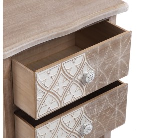 LYRA BEDSIDE TABLE 2 WOODEN DRAWERS 45x30 H60 VERSA