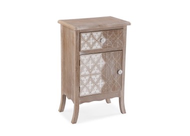 LYRA BEDSIDE TABLE 2 WOODEN DRAWERS 45x30 H70 VERSA