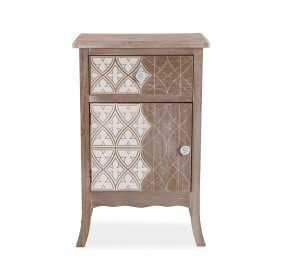 LYRA BEDSIDE TABLE 2 WOODEN DRAWERS 45x30 H70 VERSA