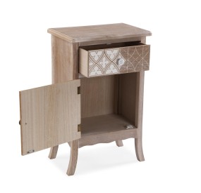 LYRA BEDSIDE TABLE 2 WOODEN DRAWERS 45x30 H70 VERSA