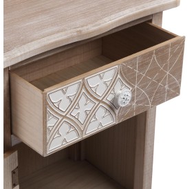 LYRA BEDSIDE TABLE 2 WOODEN DRAWERS 45x30 H70 VERSA