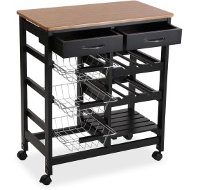 KITCHEN TROLLEY FOR BOTTLES AND FOOD 66x37 H76 VERSA