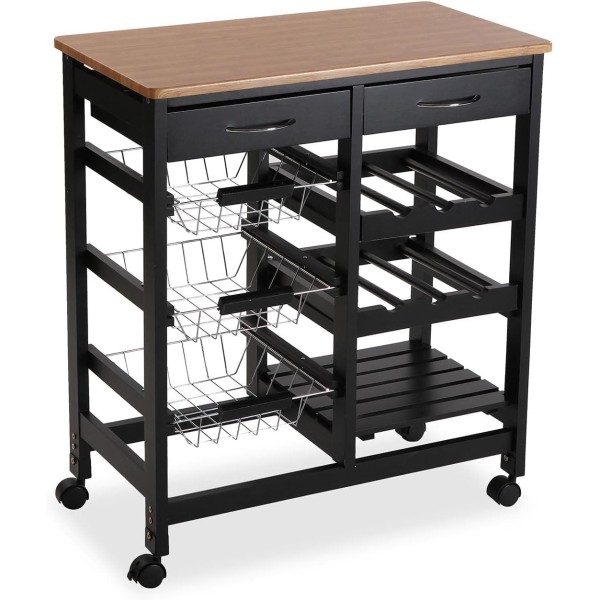 KITCHEN TROLLEY FOR BOTTLES AND FOOD 66x37 H76 VERSA