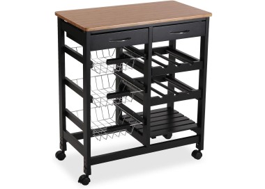 KITCHEN TROLLEY FOR BOTTLES AND FOOD 66x37 H76 VERSA