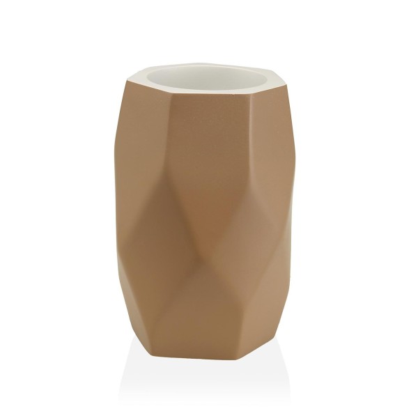 VERSA HEXAGON TOOTHBRUSH HOLDER BEIGE