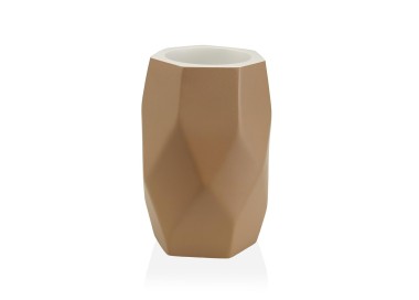 VERSA HEXAGON TOOTHBRUSH HOLDER BEIGE