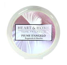 CIALDA PROFUMATA PIUME D'ANGELO BRUCIA ESSENZE HEART&HOME 100% SOIA