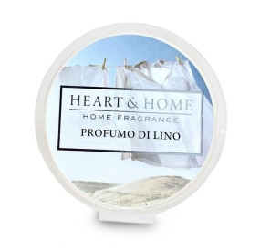 CIALDA PROFUMATA PROFUMO DI LINO BRUCIA ESSENZE HEART&HOME 100% SOIA