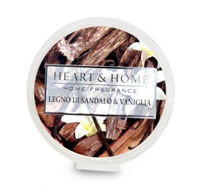 SANDALWOOD AND VANILLA SCENTED POD BURNS HEART&HOME ESSENCES 100% SOY