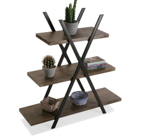 JULES BOOKCASE SHELF 3 WOODEN SHELVES 100x33 H131 VERSA