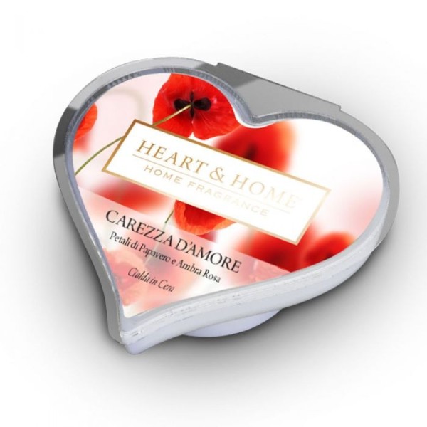 CIALDA PROFUMATA CAREZZA D'AMORE BRUCIA ESSENZE HEART&HOME 100% SOIA