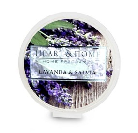 CIALDA PROFUMATA LAVANDA E SALVIA BRUCIA ESSENZE HEART&HOME 100% SOIA