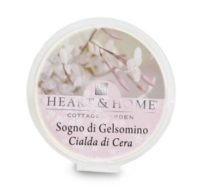 CIALDA PROFUMATA SOGNO DI GELSOMINO BRUCIA ESSENZE HEART&HOME 100% SOIA