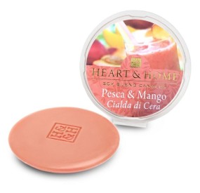 CIALDA PROFUMATA PESCA & MANGO BRUCIA ESSENZE HEART&HOME 100% SOIA