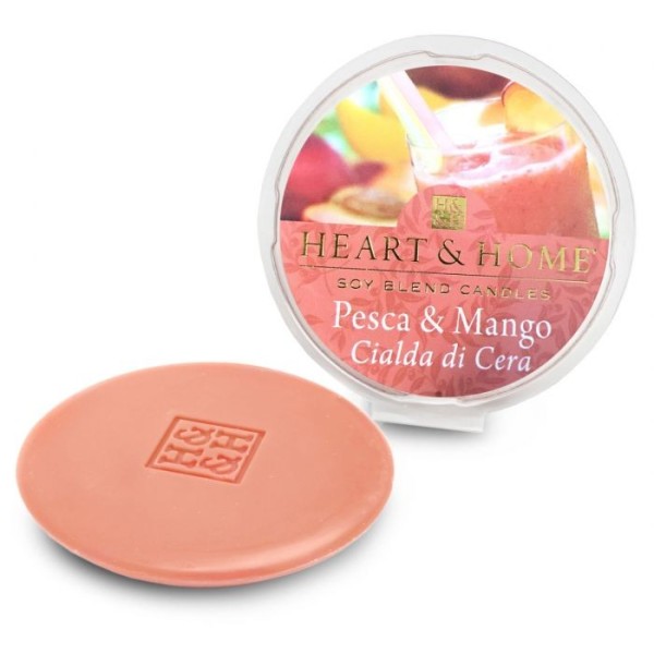 CIALDA PROFUMATA PESCA & MANGO BRUCIA ESSENZE HEART&HOME 100% SOIA