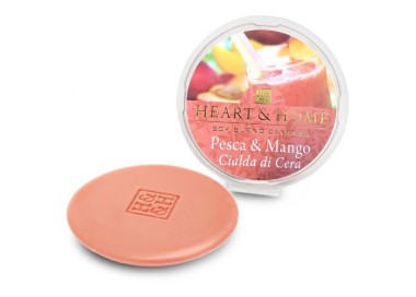 CIALDA PROFUMATA PESCA & MANGO BRUCIA ESSENZE HEART&HOME 100% SOIA