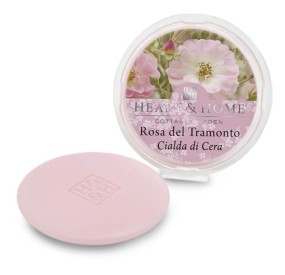 CIALDA PROFUMATA ROSA DEL TRAMONTO BRUCIA ESSENZE HEART&HOME 100% SOIA