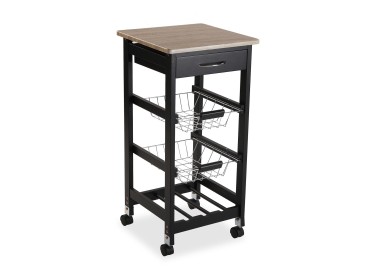 KITCHEN TROLLEY FOR BOTTLES AND FOOD 37x37 H76 VERSA