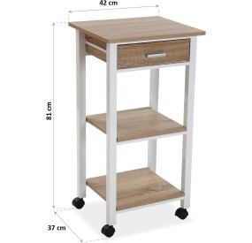 CARRELLO CUCINA PORTA VIVANDE 42x37 H81 VERSA