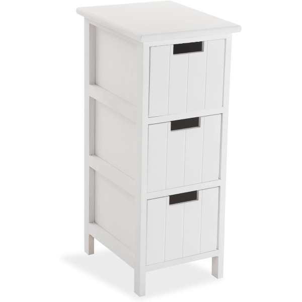 BATHROOM CHEST OF 3 DRAWERS WHITE 26x32 H62 VERSA