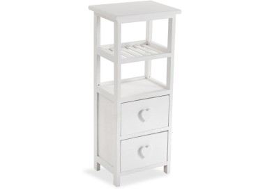 BATHROOM CHEST OF HEARTS 2 DRAWERS WHITE 28x22 H69 VERSA