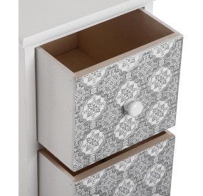 CHEST 3 DRAWERS WHITE / GRAY 29x25 H62 VERSA