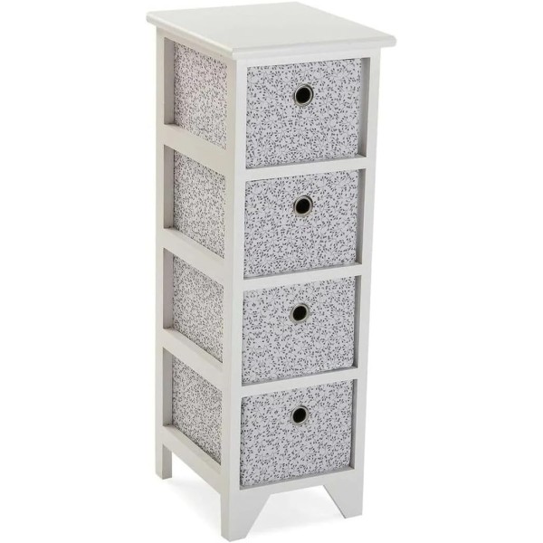 CHEST 4 DRAWERS SAONA WHITE 30x25 H72 VERSA