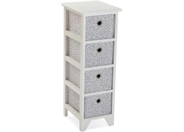 CHEST 4 DRAWERS SAONA WHITE 30x25 H72 VERSA