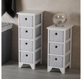 CHEST 4 DRAWERS SAONA WHITE 30x25 H72 VERSA