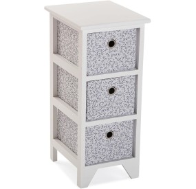 CHEST 3 DRAWERS SAONA WHITE 30x25 H56 VERSA