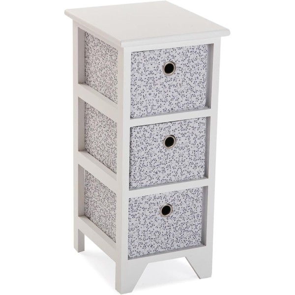 CHEST 3 DRAWERS SAONA WHITE 30x25 H56 VERSA