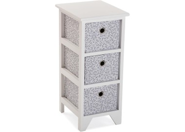 CHEST 3 DRAWERS SAONA WHITE 30x25 H56 VERSA