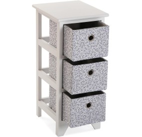 CHEST 3 DRAWERS SAONA WHITE 30x25 H56 VERSA