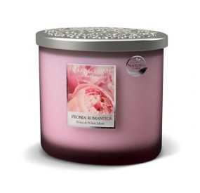 CANDELA SOIA PROFUMATA PEONIA ROMANTICA 2 STOPPINI 230G HEART&HOME