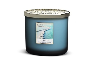 CANDELA SOIA PROFUMATA SEA SALT 2 STOPPINI 220G HEART&HOME