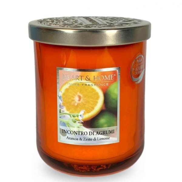 SCENTED SOY CANDLE CITRUS MEETING LARGE 340G HEART&HOME