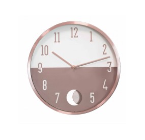 ROSE GOLD SPLIT WALL CLOCK WITH BRANDANI PENDULUM