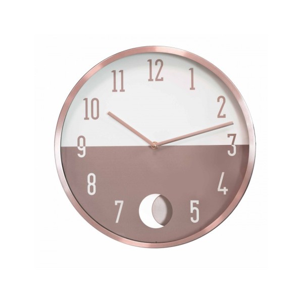 ROSE GOLD SPLIT WALL CLOCK WITH BRANDANI PENDULUM