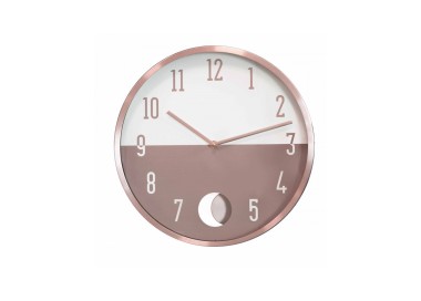 ROSE GOLD SPLIT WALL CLOCK WITH BRANDANI PENDULUM