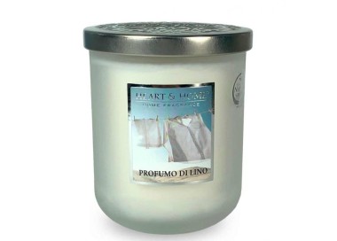 SCENTED SOY CANDLE LARGE LINEN SCENT 340G HEART&HOME