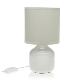 BAJOUR WHITE CERAMIC TABLE LAMP