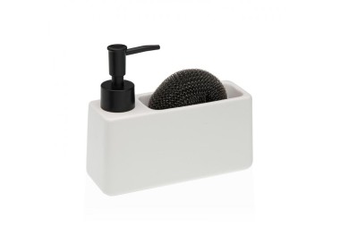 SOAP DISPENSER WITH SIDE SPONGE HOLDER WHITE