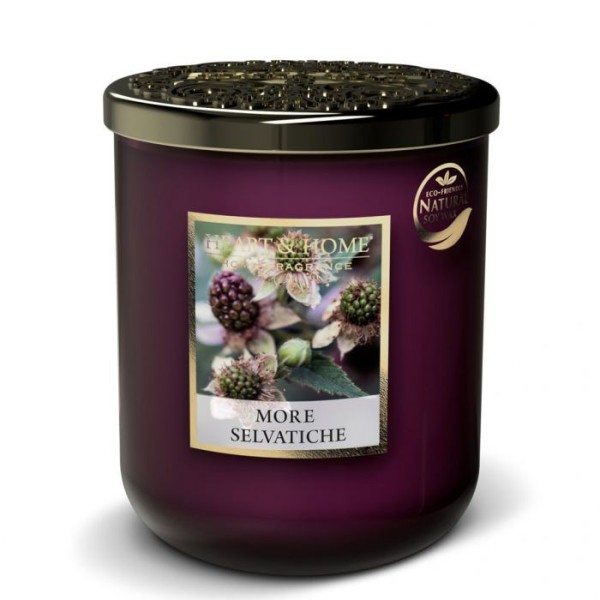 CANDELA SOIA PROFUMATA MORE SELVATICHE GRANDE 320G HEART&HOME