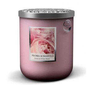 LARGE ROMANTIC PEONY SCENTED SOY CANDLE 340G HEART&HOME