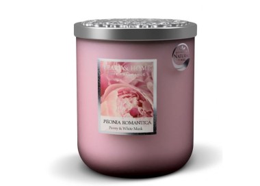 LARGE ROMANTIC PEONY SCENTED SOY CANDLE 340G HEART&HOME