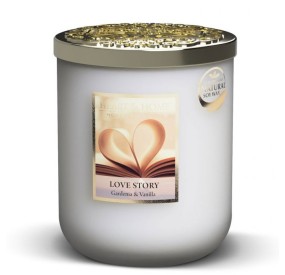 CANDELA SOIA PROFUMATA LOVE STORY GRANDE 320G HEART&HOME