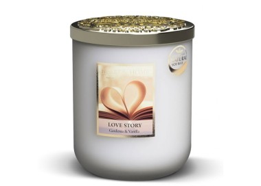 CANDELA SOIA PROFUMATA LOVE STORY GRANDE 320G HEART&HOME